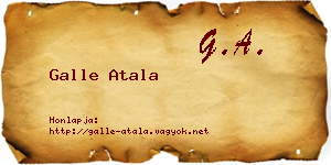 Galle Atala névjegykártya